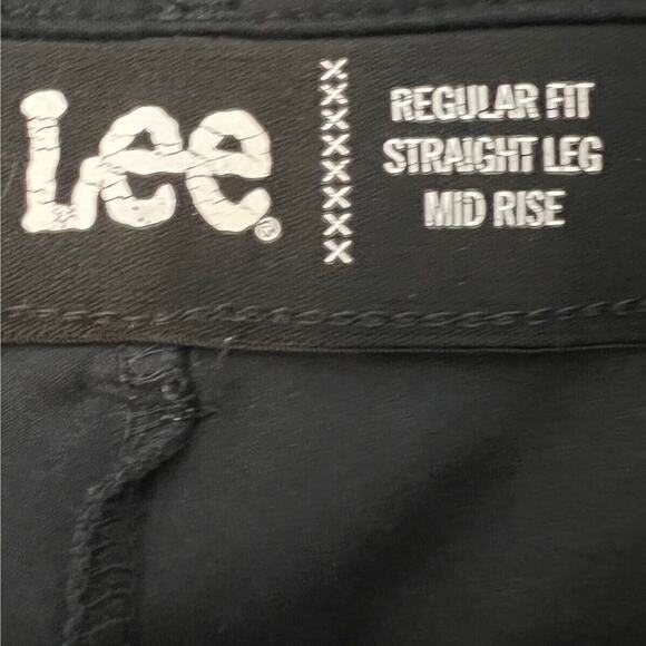 Lee Womens Straight Leg Pants Size 18P Black Mid-Rise Rayon Blend Stretch - Picture 4 of 5